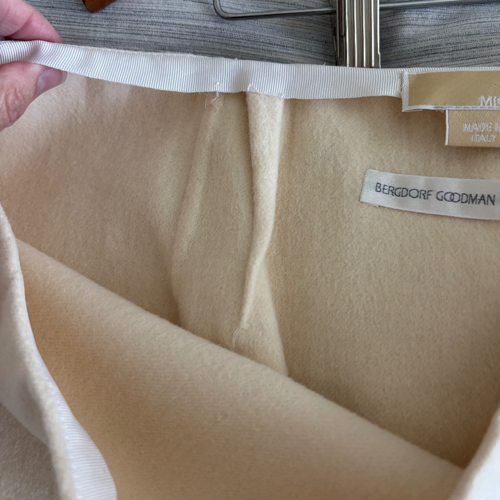 Vintage Michael Kors Collection Angora/Virgin Wool Pencil Skirt - Cream Size 8 - Picture 10 of 10